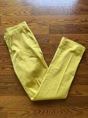 Holiday Yellow Chino Pants Mens 32 Cotton Elastane Slim Casual Italy